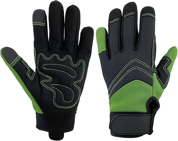 Breathable Anti-Slip Gardening Work Gloves – Unisex Durable Grip Gloves with Adjustable Wrist Strap, One Size Fits Most